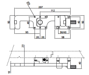 Σύστημα κλειδώματος Disec SUPERBLOCK για γαλλικά παράθυρα